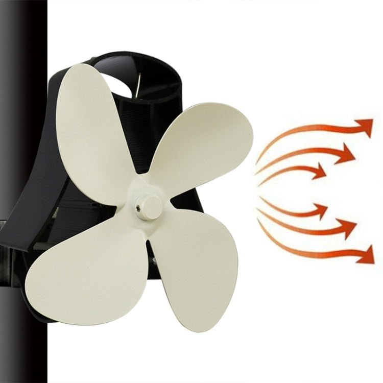 YL-105 4-Blade Aluminum Heat Powered Fireplace Stove Fan, YL-105 (Rose Red), YL-105 (Silver), YL-105(White), YL-105 (Black), YL-105 (Bronze), YL-105 (Grey), YL-105 (Gold) YL-105(White) White