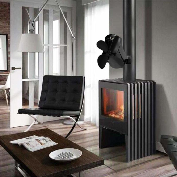 YL-105 4-Blade Aluminum Heat Powered Fireplace Stove Fan, YL-105 (Rose Red), YL-105 (Silver), YL-105(White), YL-105 (Black), YL-105 (Bronze), YL-105 (Grey), YL-105 (Gold)