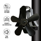 YL-106 5-Blade High Temperature Aluminum Heat Powered Fireplace Stove Fan, YL-106 (White), YL-106 (Black), YL-106 (Bronze), YL-106 (Grey), YL-106 (Gold), YL-106 (Rose Red), YL-106 (Silver)