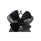 YL201 4-Blade High Temperature Metal Heat Powered Fireplace Stove Fan, YL201 (Black), YL201 (Bronze), YL201 (Grey), YL201 (Gold), YL201 (Rose Red), YL201 (Silver) YL201 (Black) Black