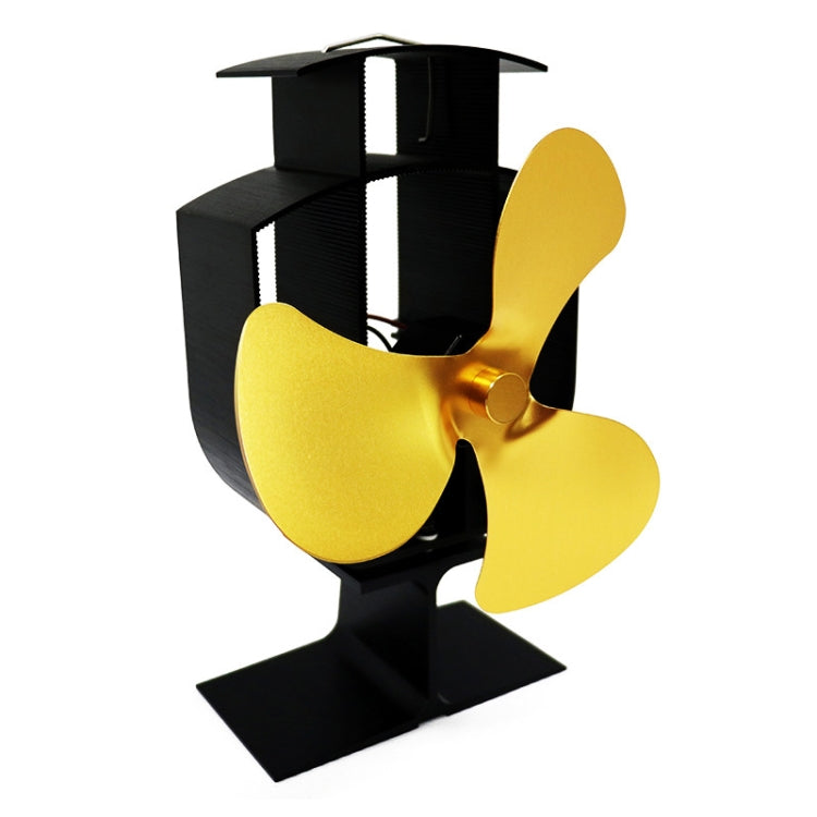 YL401 3-Blade High Temperature Metal Heat Powered Fireplace Stove Fan, YL401 (Silver), YL401 (White), YL401 (Black), YL401 (Bronze), YL401 (Gold) – Durable Build, Easy to Use YL401 (Gold) Gold
