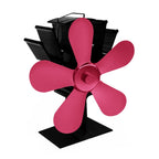 YL602 5-Blade High Temperature Metal Heat Powered Fireplace Stove Fan, YL602 (Rose Red), YL602 (Silver), YL602 (Black), YL602 (Bronze), YL602 (Grey), YL602 (Gold) YL602 (Rose Red) Rose Red