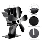YL602 5-Blade High Temperature Metal Heat Powered Fireplace Stove Fan, YL602 (Rose Red), YL602 (Silver), YL602 (Black), YL602 (Bronze), YL602 (Grey), YL602 (Gold)