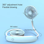 F6 Outdoor Mini Hanging Neck Fan USB Charging Lazy Small Fan – TPU