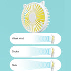 N10 Multi-function Handheld Desktop Holder Electric Fan, with 3 Speed Control