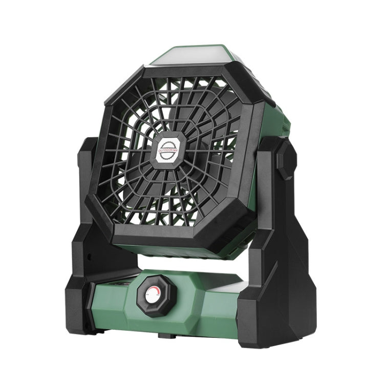 X3 Outdoor Portable Fan USB Charging Air Cooling Fan with LED Night Lamp – TPU Green