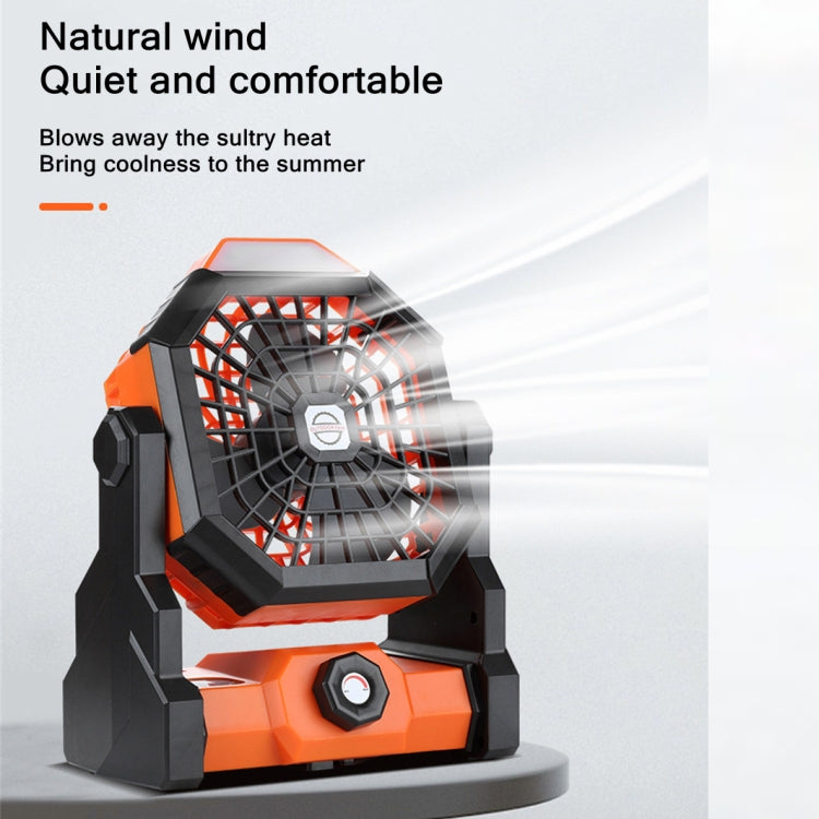 X3 Outdoor Portable Fan USB Charging Air Cooling Fan with LED Night Lamp – TPU
