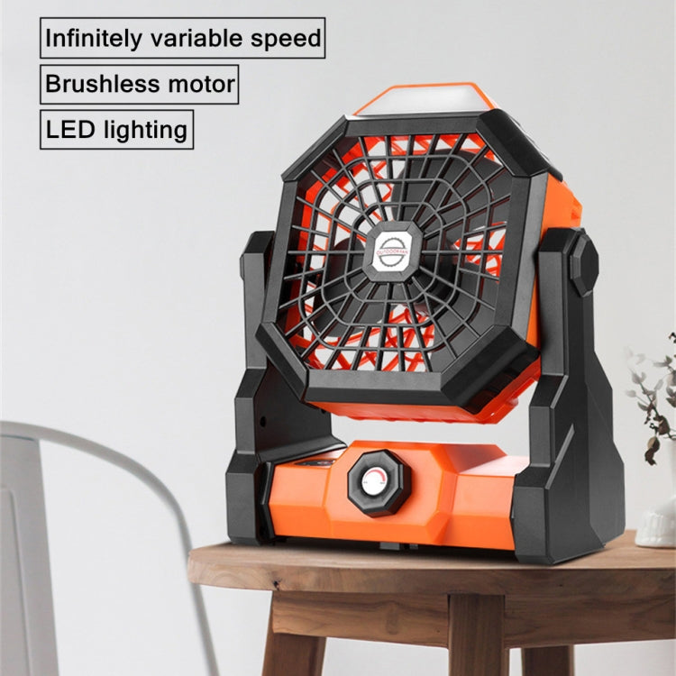 X3 Outdoor Portable Fan USB Charging Air Cooling Fan with LED Night Lamp – TPU