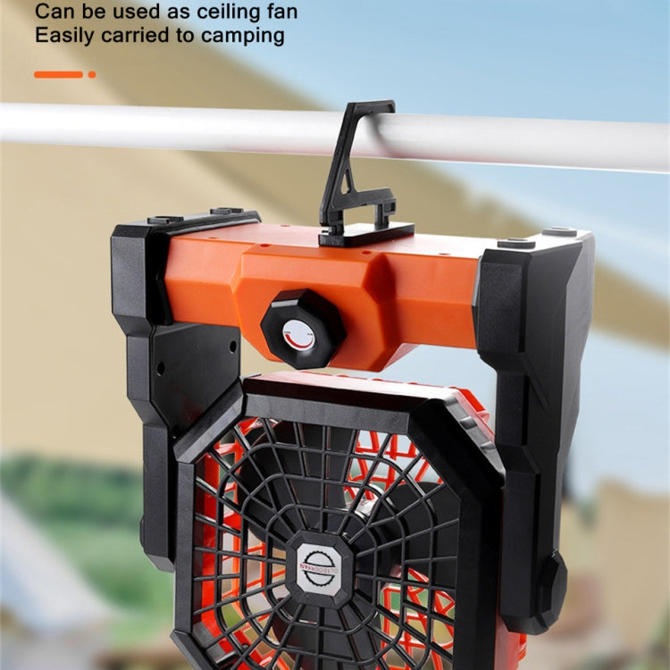 X3 Outdoor Portable Fan USB Charging Air Cooling Fan with LED Night Lamp – TPU