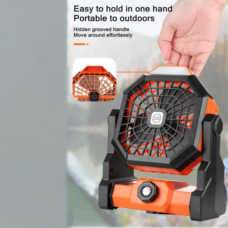 X3 Outdoor Portable Fan USB Charging Air Cooling Fan with LED Night Lamp – TPU