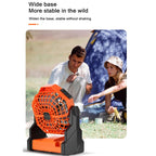 X3 Outdoor Portable Fan USB Charging Air Cooling Fan with LED Night Lamp – TPU