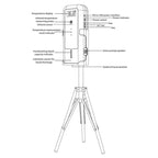 YAD-001 Infrared Thermometer + Automatic Infrared Sensor Sterilization Dispenser with Tripod Mount Holder, YAD-001