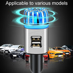 2 in 1 Car Negative-ion Aromatherapy Air Purifier Humidifier + Dual USB Port Car Charger