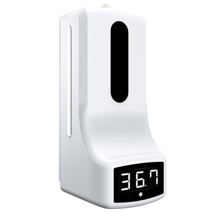 K9 Handsfree Non-contact Body Light-sensitive Distance Sensor Thermometer + 1000ml Automatic Non-contact Liquid Soap Dispenser, K9 K9