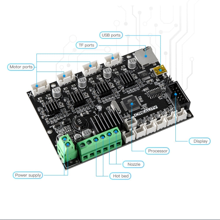 Creality Ender-3 / 3Pro Noiseless Motherboard 3D Printer Part Accessories – Durable Build, Easy to Use