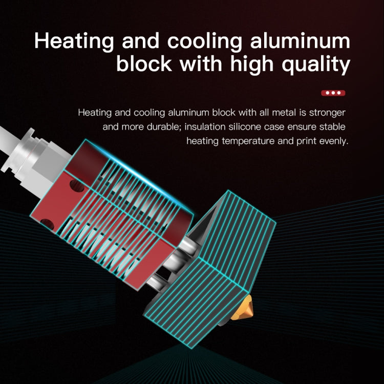 Creality 24V 40W Extruder Nozzle Hot End Kit with Temperature Thermistor & Heating Tube for Ender-3 3D Printer – Durable Build, Easy to Use
