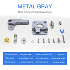 Creality All Metal Silver Block Bowden Extruder Kit for Ender-3 / Ender-3 Pro / Ender-3 V2 / CR-10 Pro V2 3D Printer – Aluminum Alloy