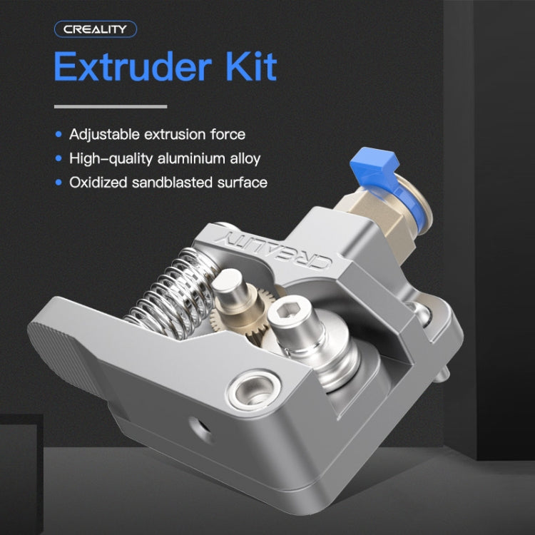 Creality All Metal Silver Block Bowden Extruder Kit for Ender-3 / Ender-3 Pro / Ender-3 V2 / CR-10 Pro V2 3D Printer – Aluminum Alloy