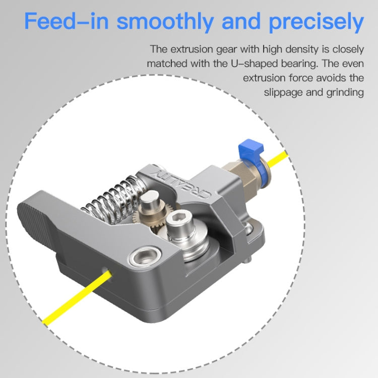 Creality All Metal Silver Block Bowden Extruder Kit for Ender-3 / Ender-3 Pro / Ender-3 V2 / CR-10 Pro V2 3D Printer – Aluminum Alloy