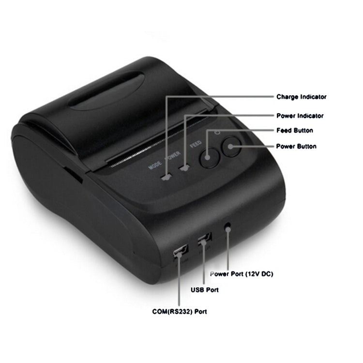 POS-5802 Thermal Line Bluetooth Receipt Printer(Black), POS-5802 – Bluetooth