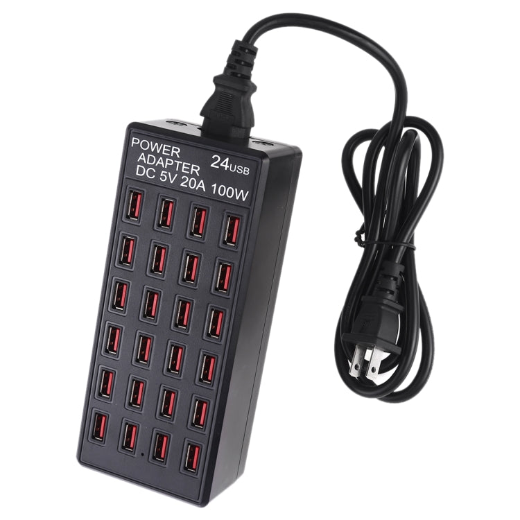 100W 24 USB Ports Fast Charger Station Smart Charger with LED Indicator AC 100-240V, US Plug, 100W 24 USB Ports US Plug 100W 24 USB Ports US Plug