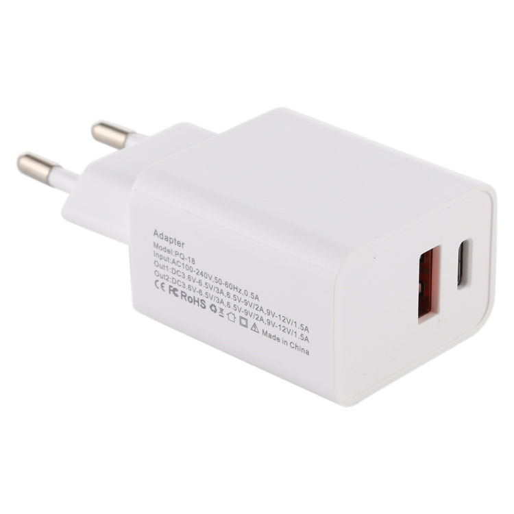 18W Power Adapter Plug Adapter EU Plug, EU Plug – TPU