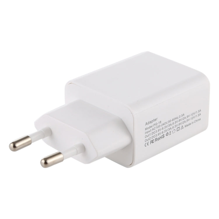 18W Power Adapter Plug Adapter EU Plug, EU Plug – TPU