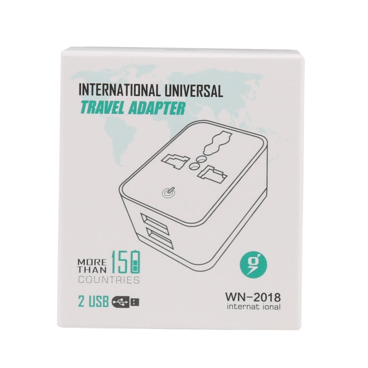 WN-2018 Dual USB Travel Charger Power Adapter Socket, US Plug, US Plug – TPU