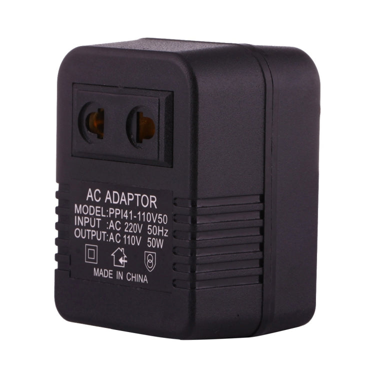 220V to 110V 50W AC Power Socket Adapter, EU/US Plug to US Plug, 220V to 110V 50W 220V to 110V 50W