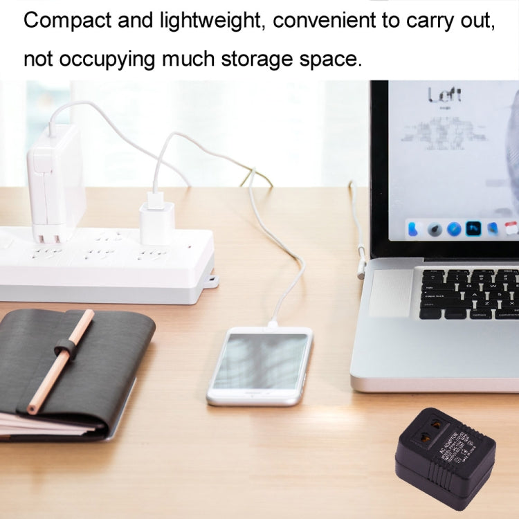 220V to 110V 50W AC Power Socket Adapter, EU/US Plug to US Plug, 220V to 110V 50W