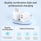 MOMAX UM36 PD 20W USB-C / Type-C + USB Fast Charger Power Adapter, CN Plug, UM36 – TPU