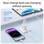 MOMAX UM36 PD 20W USB-C / Type-C + USB Fast Charger Power Adapter, CN Plug, UM36 – TPU