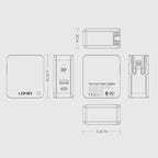 LDNIO A4403C 30W PD + Auto-id Foldable Fast Travel Charger with 1m Micro USB Cable, EU Plug, with Micro USB Cable – TPU