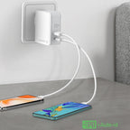 LDNIO A4403C 30W PD + Auto-id Foldable Fast Travel Charger with 1m Micro USB Cable, EU Plug, with Micro USB Cable – TPU