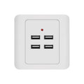 5V 3.1A 4 Ports USB Wall Charger Adapter Dock Station Socket Power Panel, 36V input, 4 Ports USB 2.0 4 Ports USB 2.0