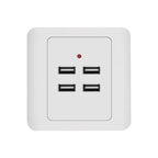 5V 3.1A 4 Ports USB Wall Charger Adapter Dock Station Socket Power Panel, 36V input, 4 Ports USB 2.0 4 Ports USB 2.0