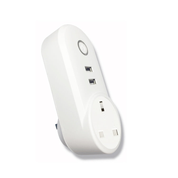 SA-002 2 USB Ports + 1 EU Socket WiFi Smart Power Plug Socket, Compatible with Alexa and Google Home, AC 110V-230V, US Plug, UK Plug