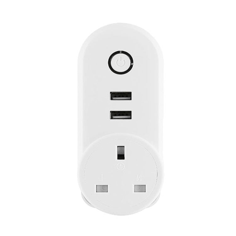 SA-002 2 USB Ports + 1 EU Socket WiFi Smart Power Plug Socket, Compatible with Alexa and Google Home, AC 110V-230V, US Plug, UK Plug