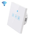WS-EU-03 EWeLink APP & Touch Control 2A 3 Gangs Tempered Glass Panel Smart Wall Switch, AC 90V-250V, EU Plug, 3 Gangs 3 Gangs