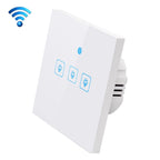 WS-EU-03 EWeLink APP & Touch Control 2A 3 Gangs Tempered Glass Panel Smart Wall Switch, AC 90V-250V, EU Plug, 3 Gangs 3 Gangs
