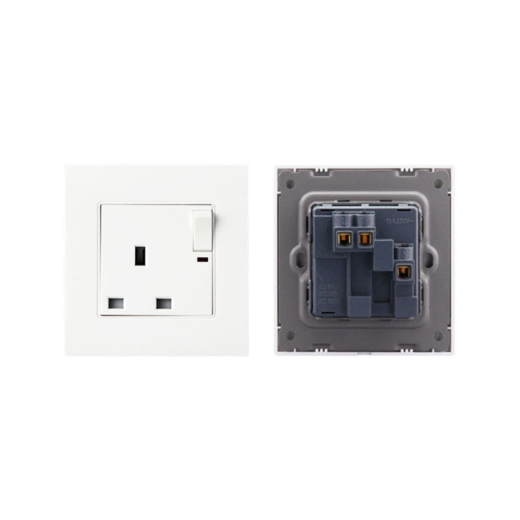 86 Type PC 13A Three Hole Power Socket with Light Switch, UK Plug – Durable Build, Easy to Use
