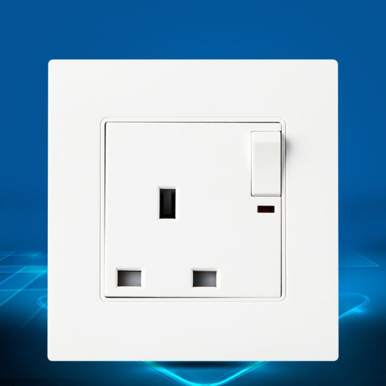 86 Type PC 13A Three Hole Power Socket with Light Switch, UK Plug – Durable Build, Easy to Use