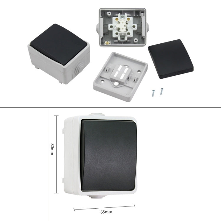 IP44 Waterproof Kitchen Bathroom Single Control Switch, EU Plug – Waterproof