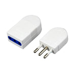 Italian Standard Three Round Pin Detachable Male Plug + 3-hole Female Socket Default Title