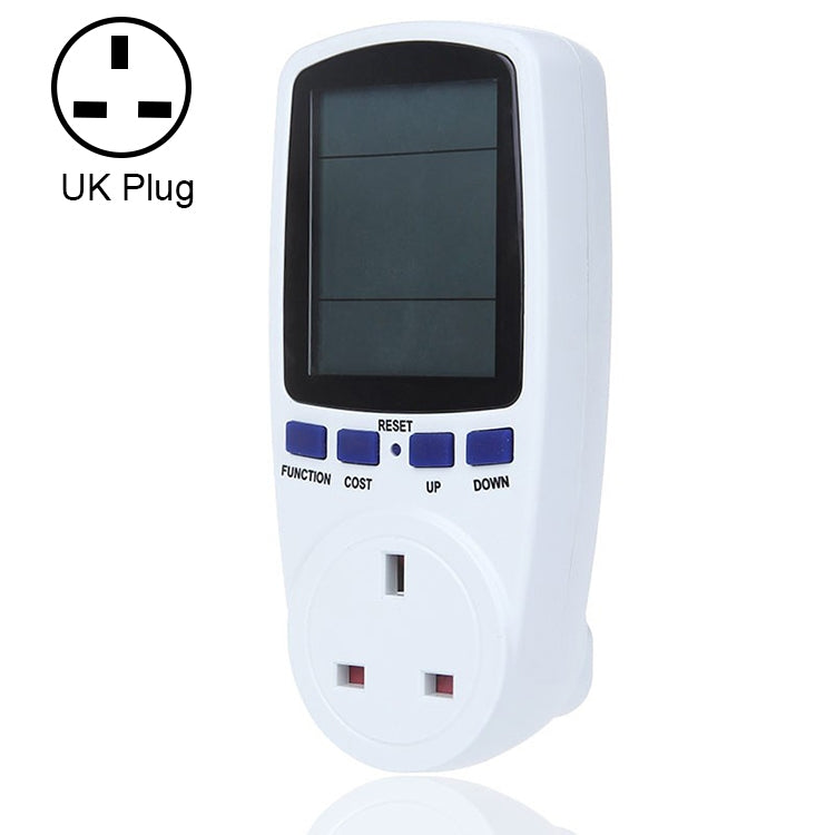 AC 230-250V 50Hz Max 13A LCD Display Energy Meter Watt Volt Voltage Power Analyzer Automatic Electricity Monitor Analyzer Power, UK Plug, AC 230-250V UK Plug AC 230-250V UK Plug