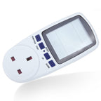 AC 230-250V 50Hz Max 13A LCD Display Energy Meter Watt Volt Voltage Power Analyzer Automatic Electricity Monitor Analyzer Power, UK Plug, AC 230-250V UK Plug