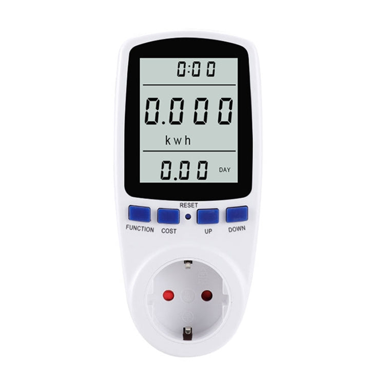 AC 230V 50Hz Max 16A LCD Display Energy Meter Watt Volt Voltage Power Analyzer Automatic Electricity Monitor Analyzer Power, EU Plug, AC 230V EU Plug – Durable Build, Easy to Use AC 230V EU Plug