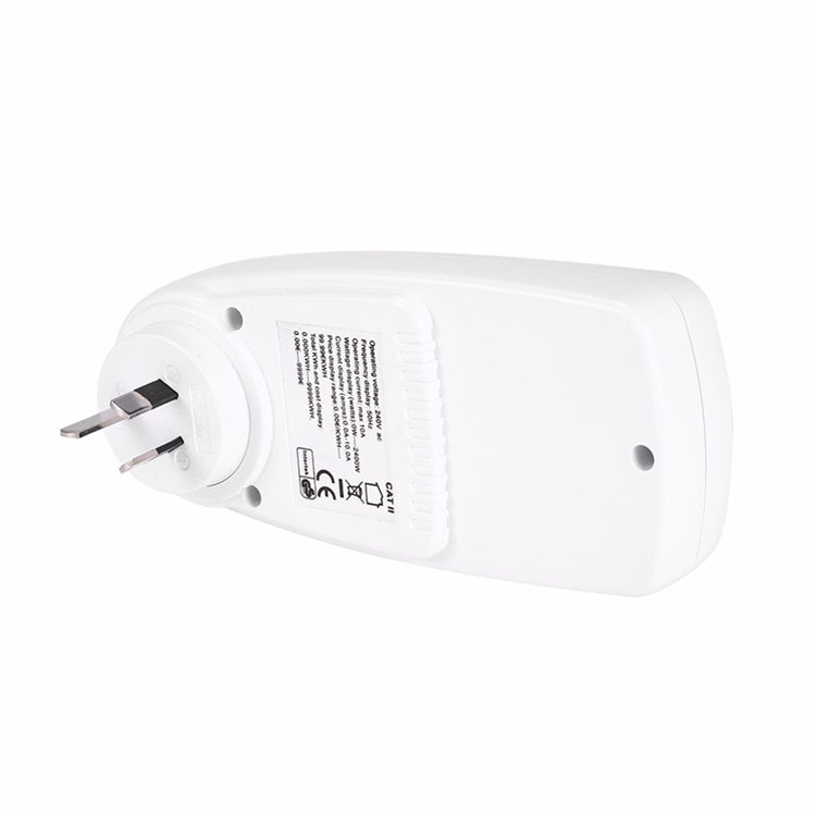 AC 240V 50Hz Max 10A LCD Display Power Meter Energy Watt Amps Volt Electricity Usage Monitor Analyzer, AU Plug, AC 240V AU Plug