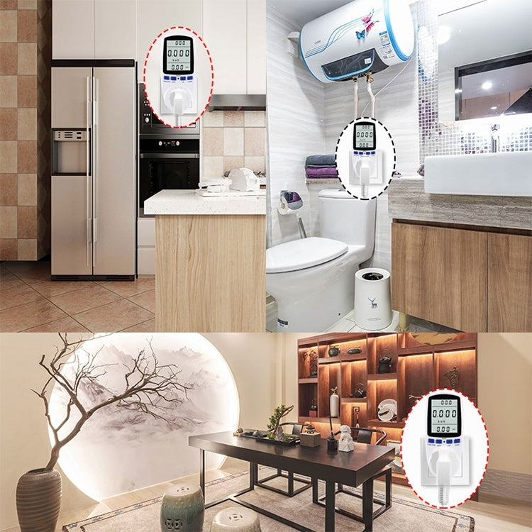 AC 240V 50Hz Max 10A LCD Display Power Meter Energy Watt Amps Volt Electricity Usage Monitor Analyzer, AU Plug, AC 240V AU Plug