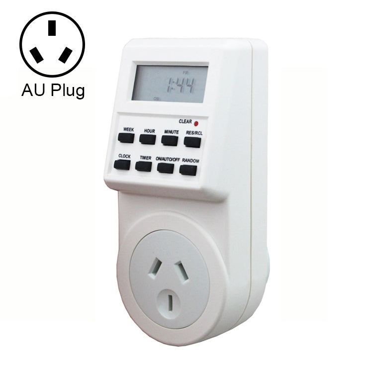 AC 240V Smart Home Plug-in LCD Display Clock Summer Time Function 12/24 Hours Changeable Timer Switch Socket, AU Plug, AC 240V AU Plug AC 240V AU Plug
